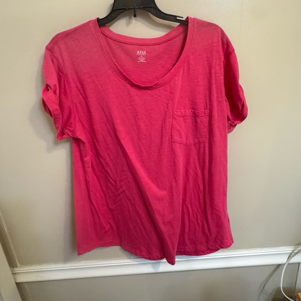 a.n.a Women's Hot Pink Short Sleeve Tee